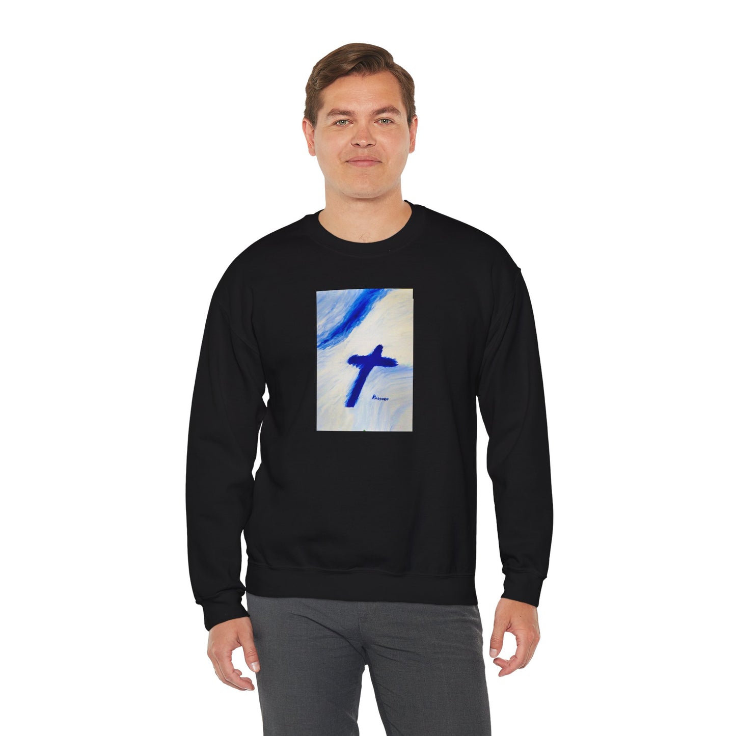 "Songbird - Enlightened Spirit Crewneck Sweatshirt – Cross Painting”