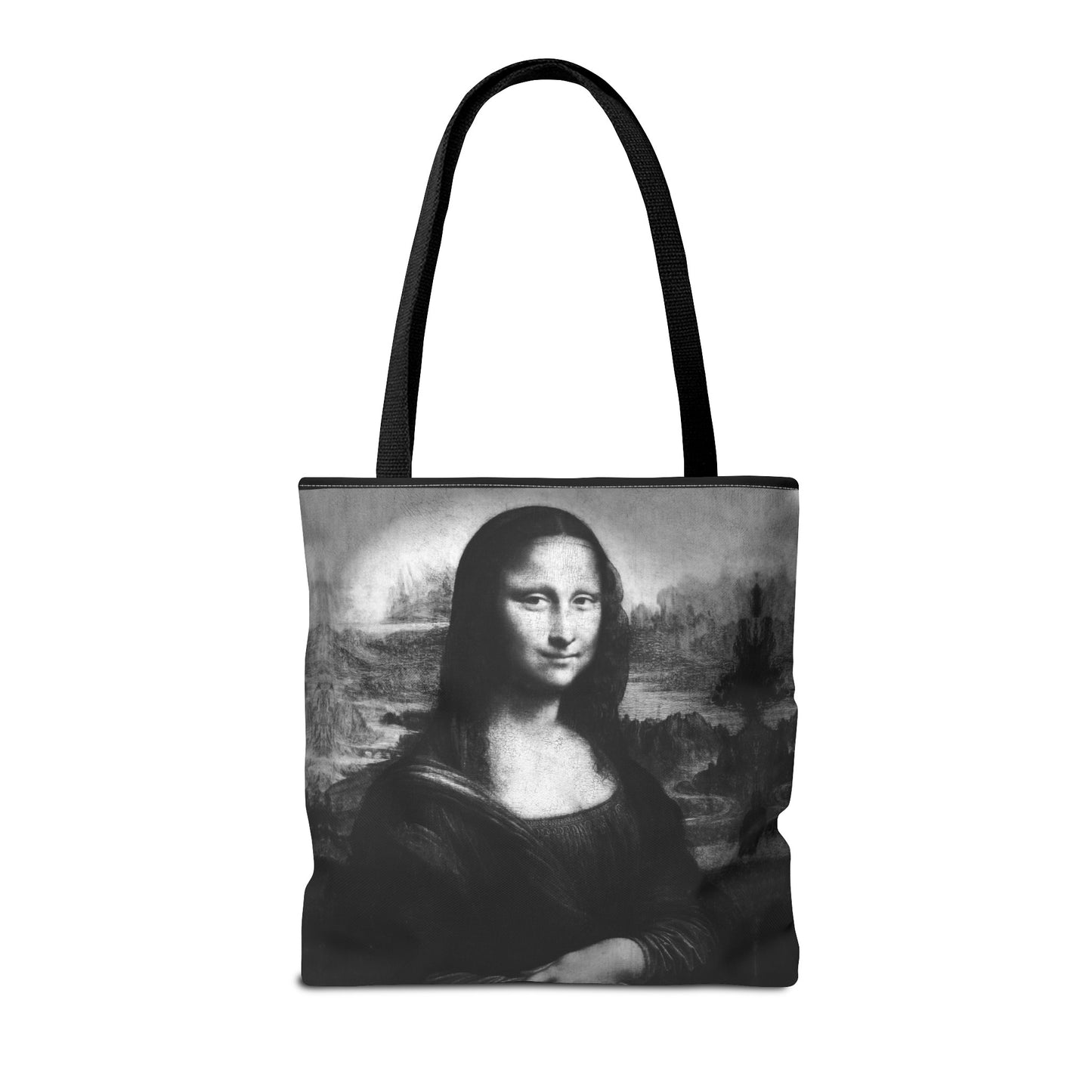 Mona Lisa (B&W) Tote Bags - Designer Fashion Accessory