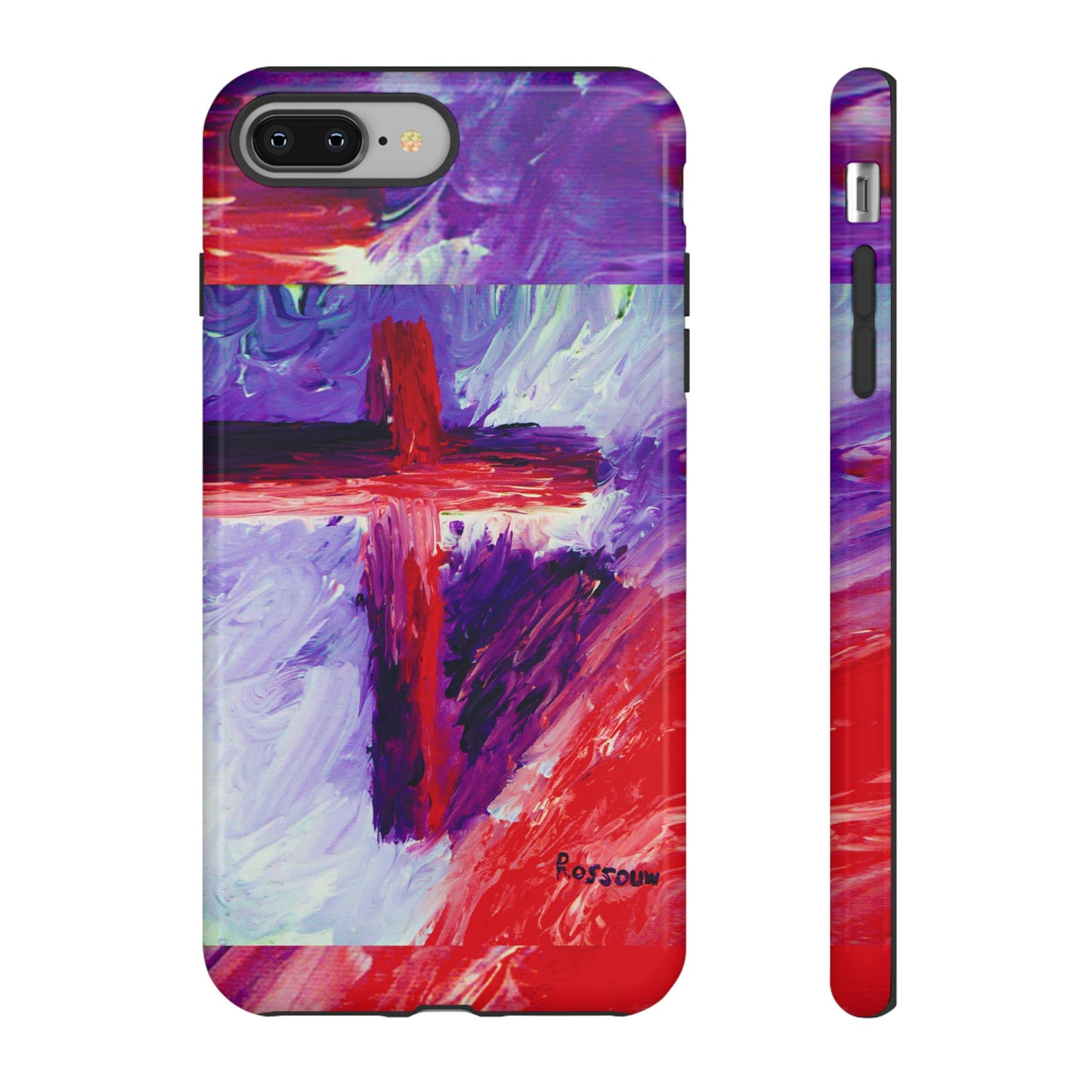 "Candy Skies - Divine Cross Protective Phone Case – Dual Layer Protection"