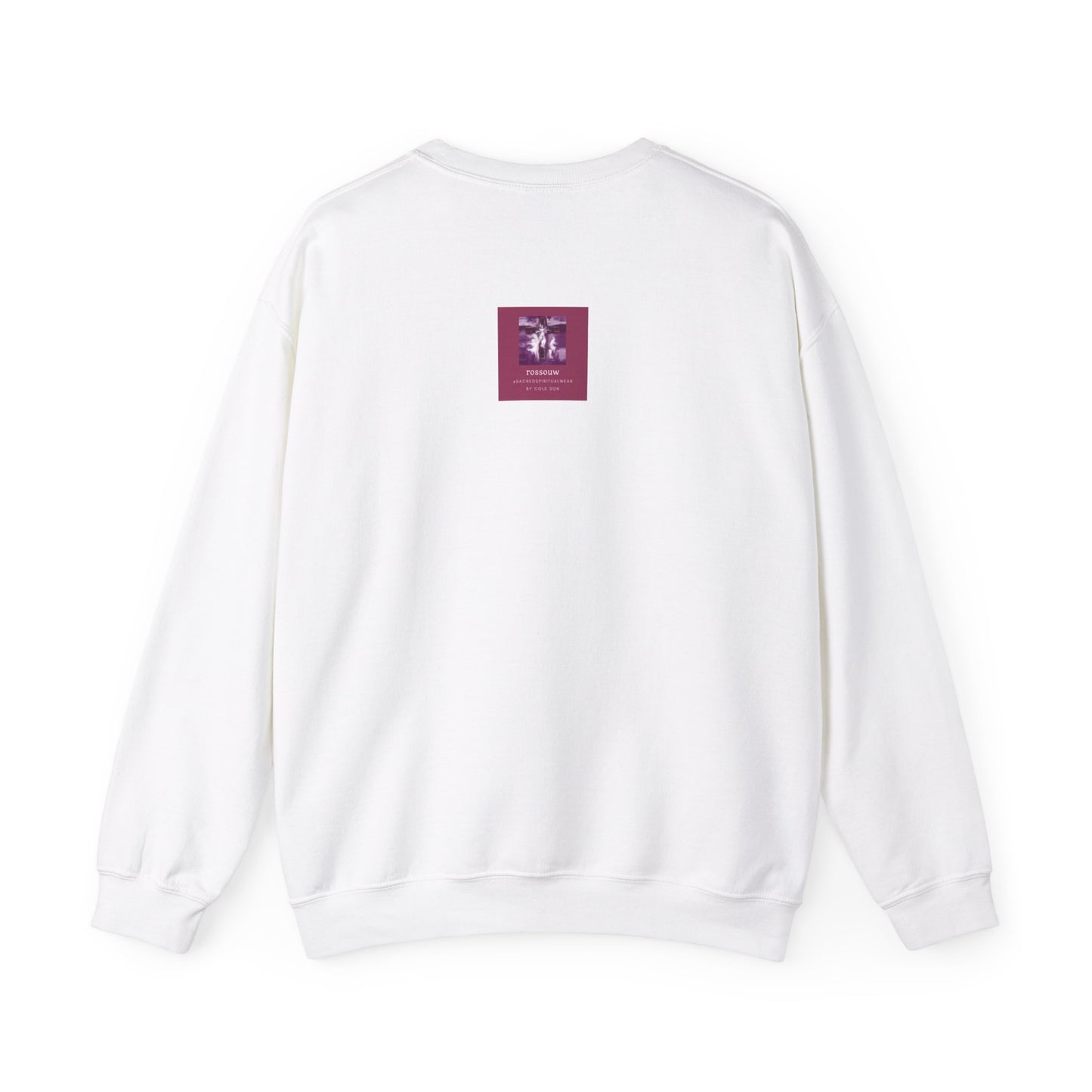 "Rise Up - Enlightened Spirit Crewneck Sweatshirt – Spiritual Cross Painting”