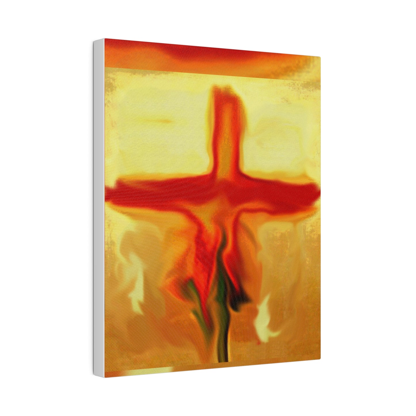 "Rose Petals - Rossouw's Inspirational Cross Art Canvas – Matte Canvas, Stretched, 0.75"