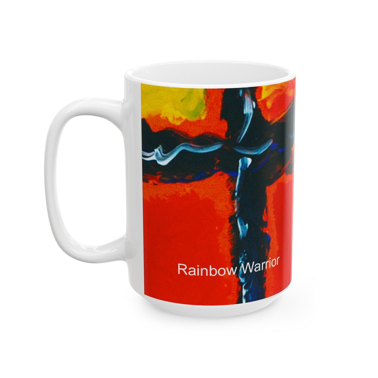 Rainbow Warrior - Inspirational Cross Art Ceramic Mugs – Start Your Day Right