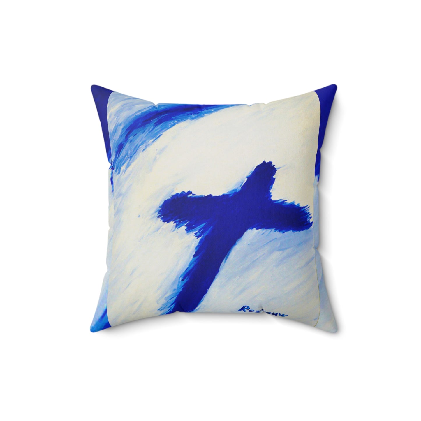 "Songbird" - Stunning Cross Painting - Spun Polyester Square Pillow