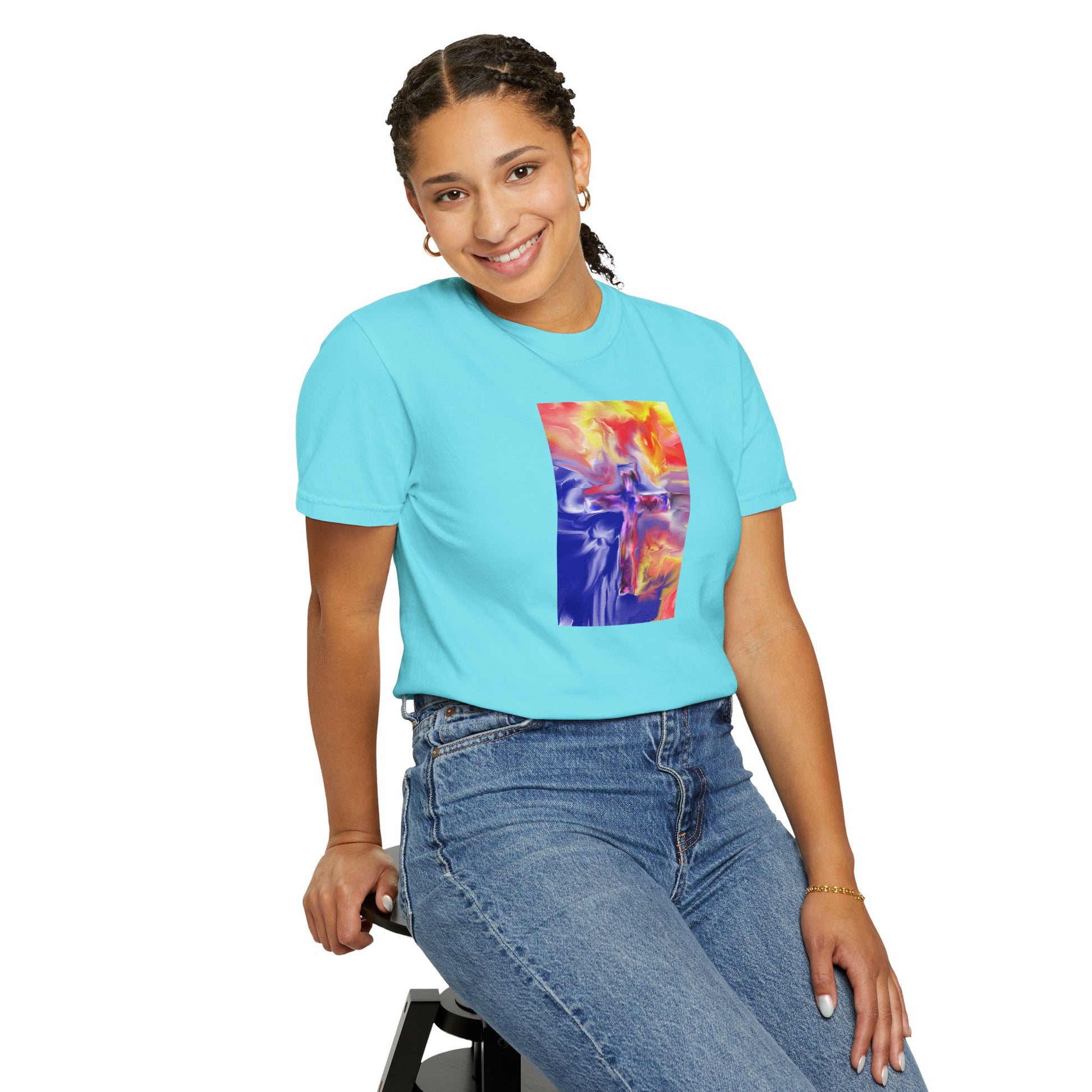 Golden Rainbow - Spiritual Art Unisex Dyed T-Shirt – Comfort Colors