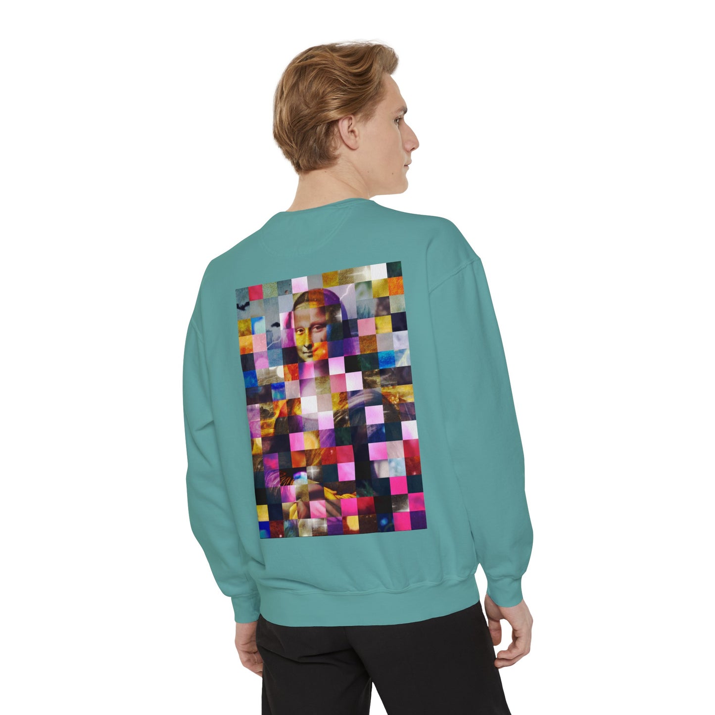 Mona Lisa (In Lights): Luxurious Unisex Garment-Dyed Sweatshirt