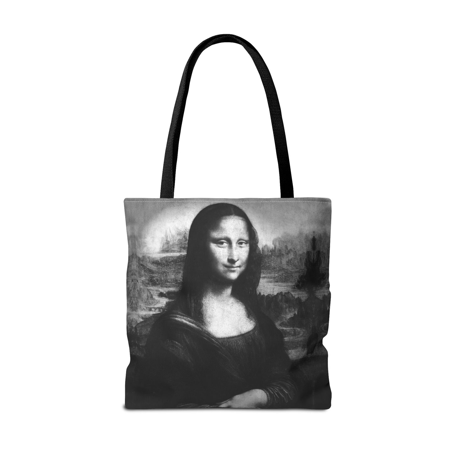 Mona Lisa (B&W) Tote Bags - Designer Fashion Accessory