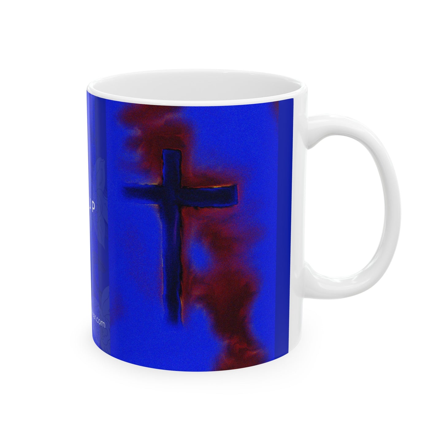 “Rise Up - Inspirational Coffee Mugs – Cross Art Painting (11oz, 15oz)"