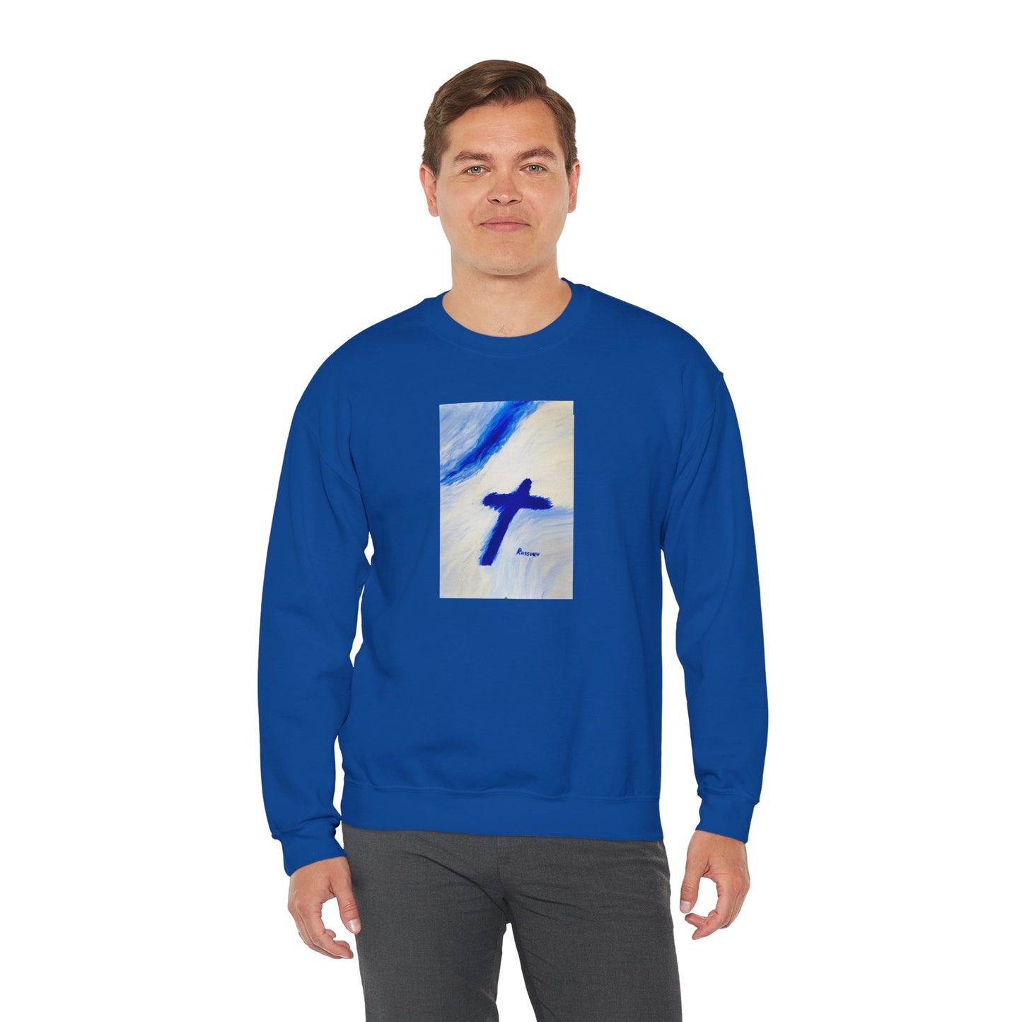 "Songbird - Enlightened Spirit Crewneck Sweatshirt – Cross Painting”