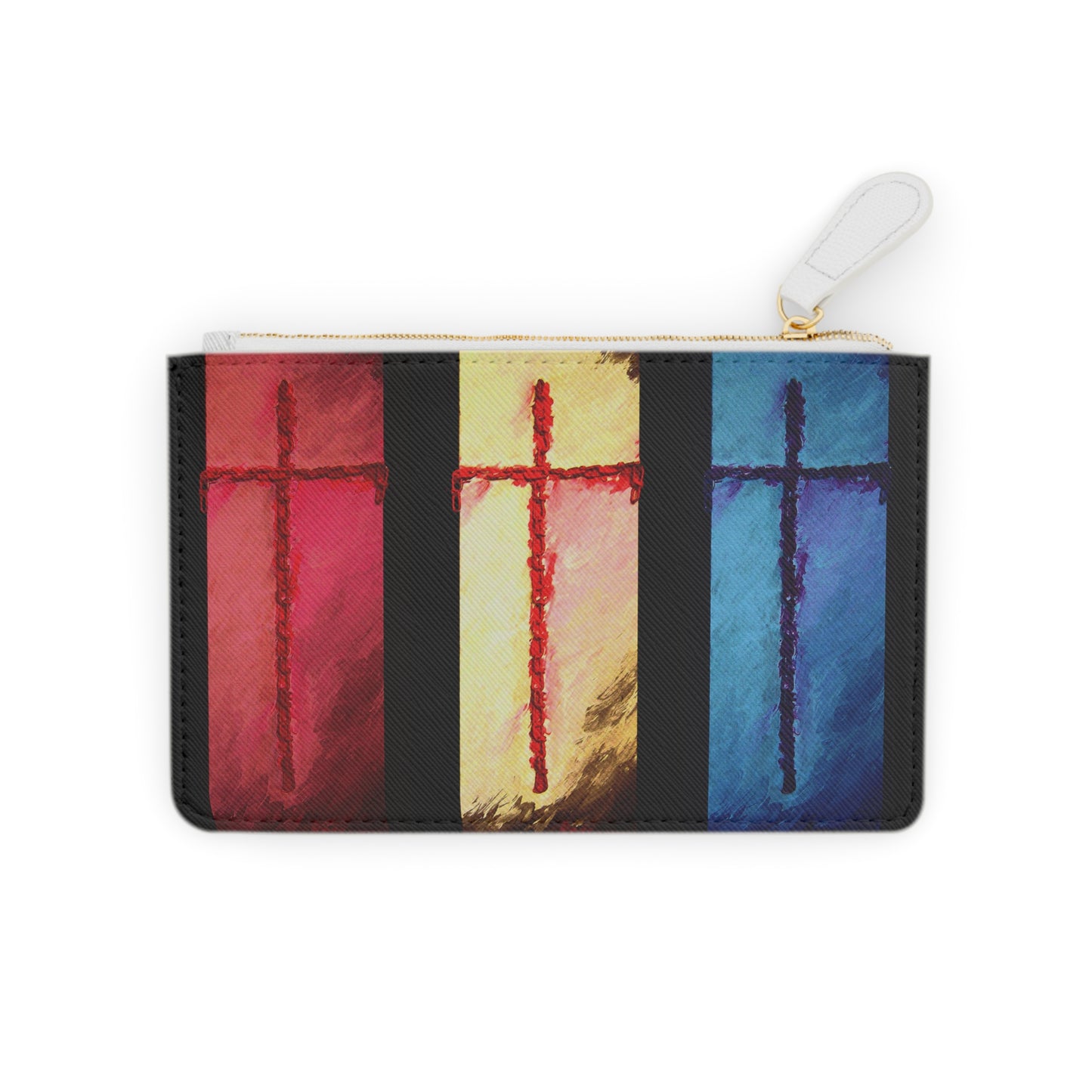 Chic and Compact Mini Clutch Bag: Inspirational Cross Art Design