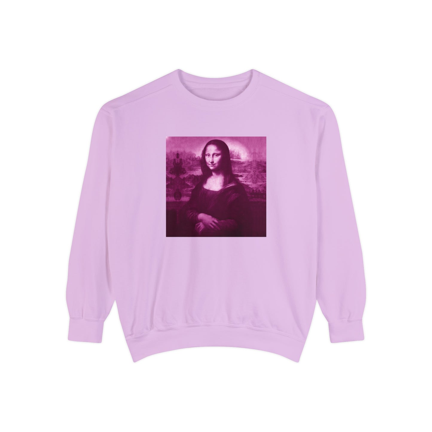 Mona Lisa (Pink): Luxurious Unisex Garment-Dyed Sweatshirt