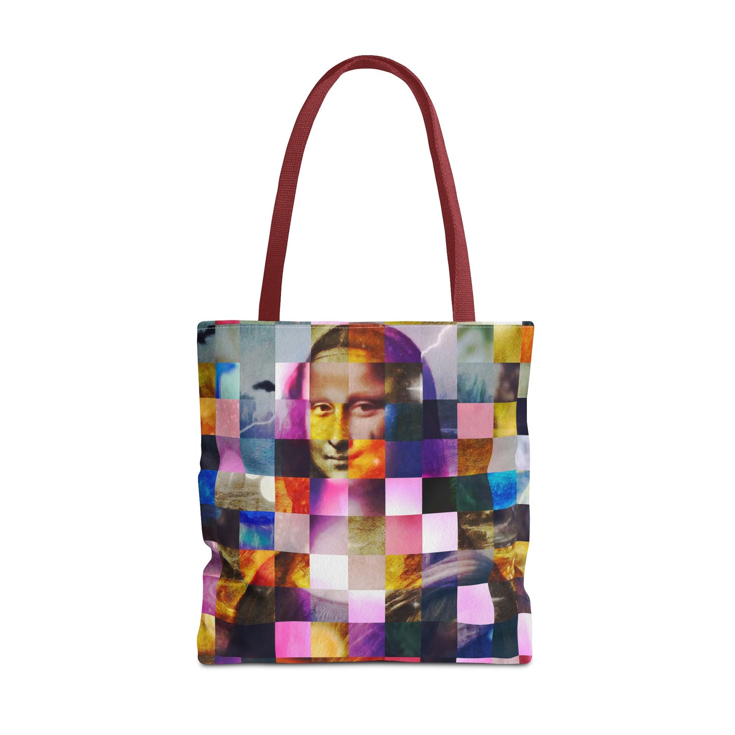 Mona Lisa (In Lights) Tote Bags - Vibrant Designer Fashion with Iconic Artistry