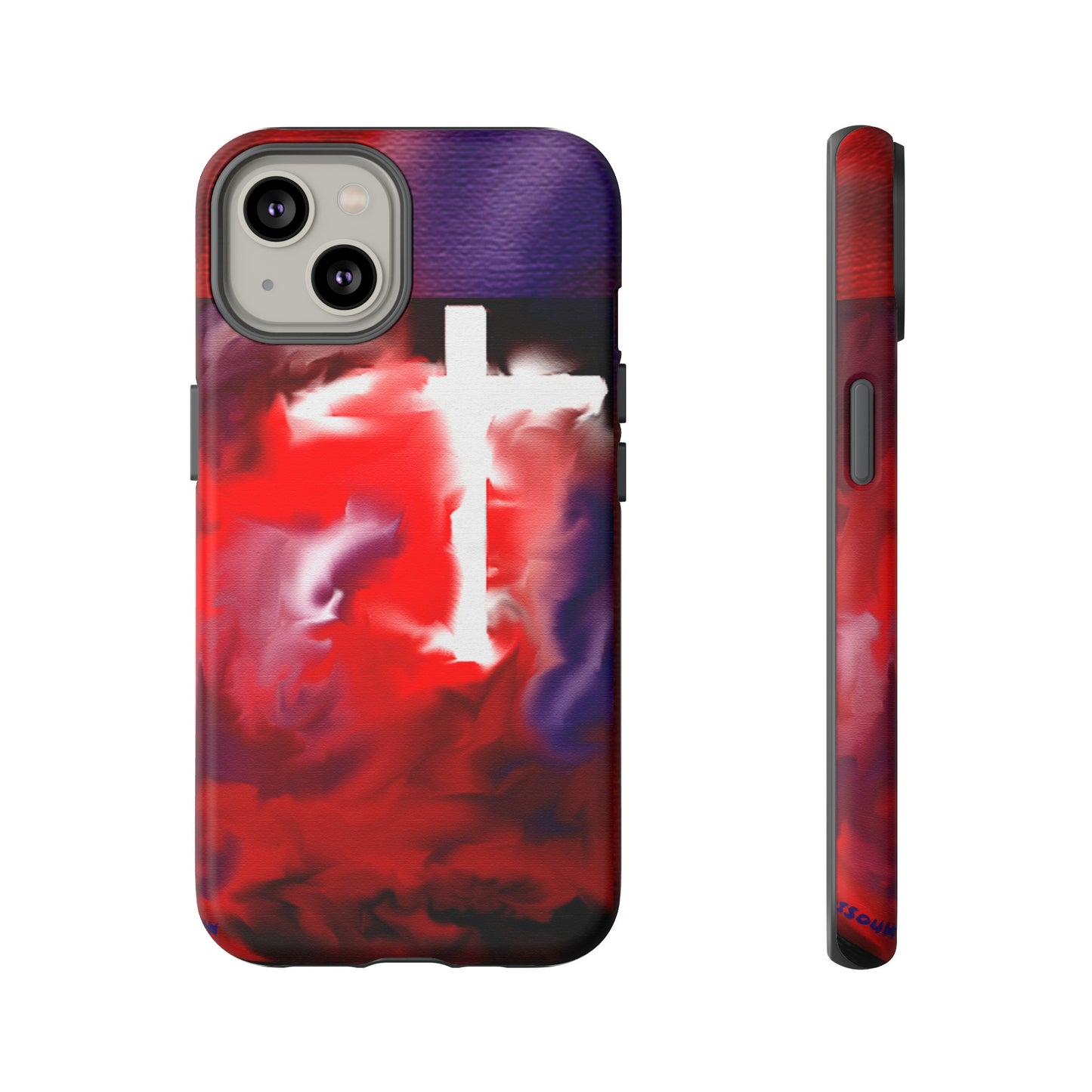 "Above The Light - Cross Art Protective Phone Case"