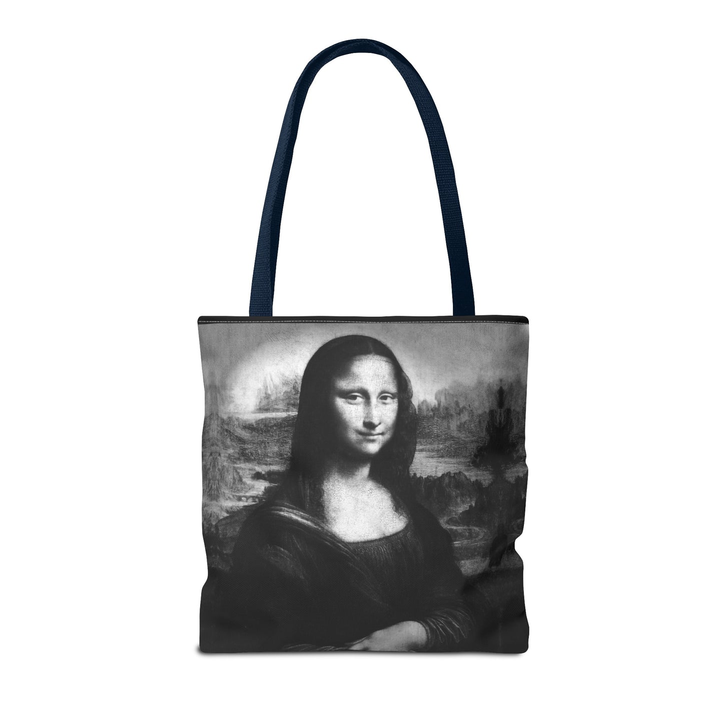 Mona Lisa (B&W) Tote Bags - Designer Fashion Accessory