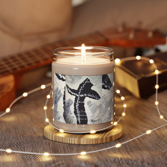 "Tribal Chief - Soy Scented Candles with Cross Art"