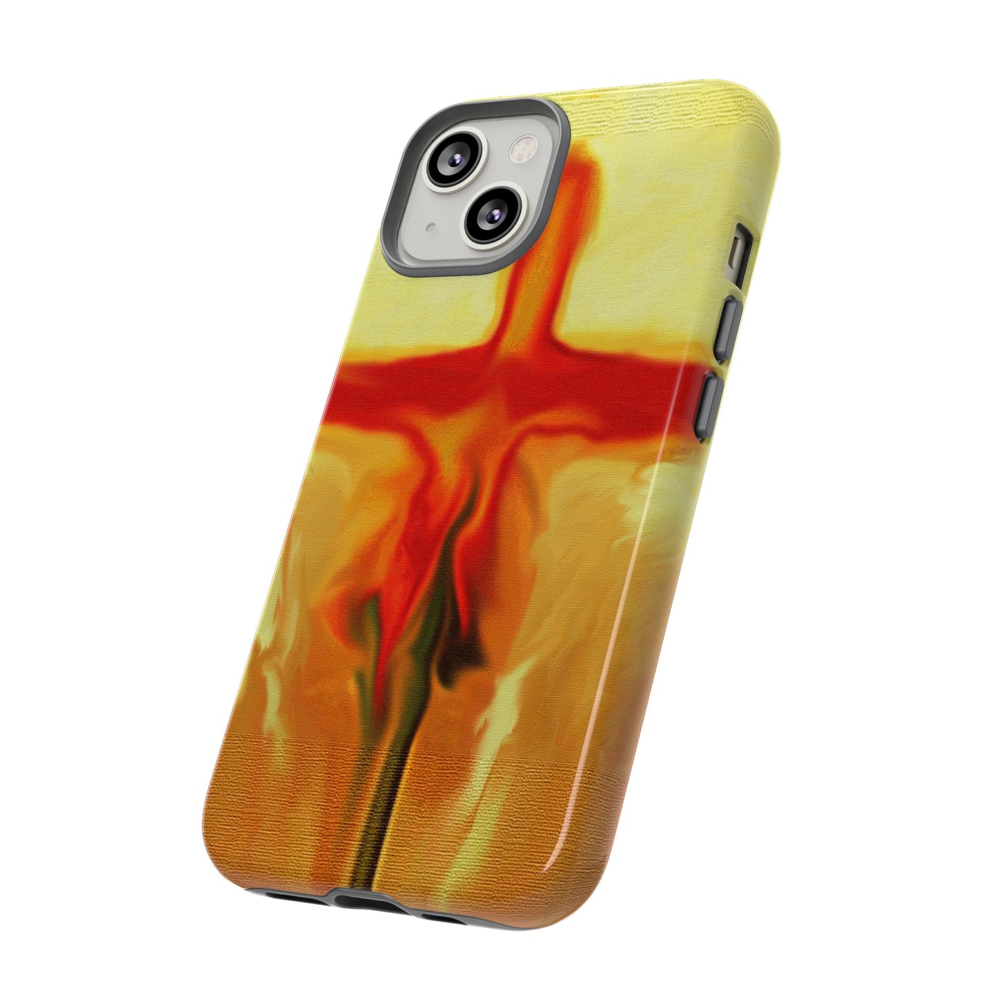 "Rose Petals - Inspirational Cross Phone Case With Dual Layer Protection"