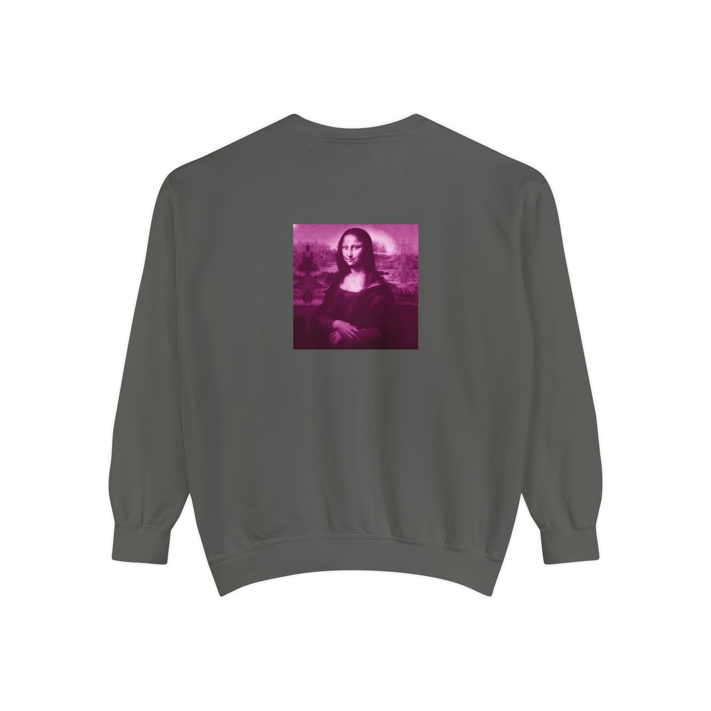 Mona Lisa (Pink): Luxurious Unisex Garment-Dyed Sweatshirt