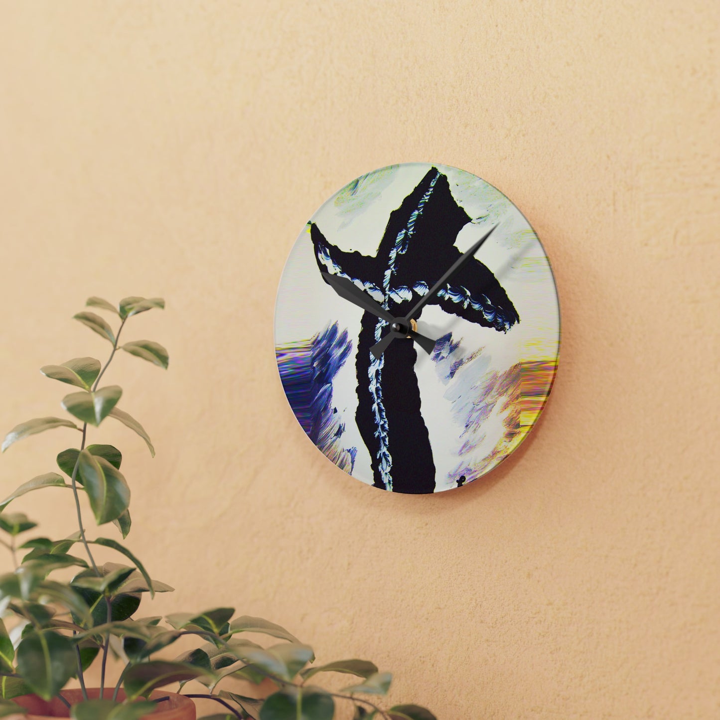 “Tribal Dancer - Inspirational Cross Art Wall Clock – Round and Square Shape"