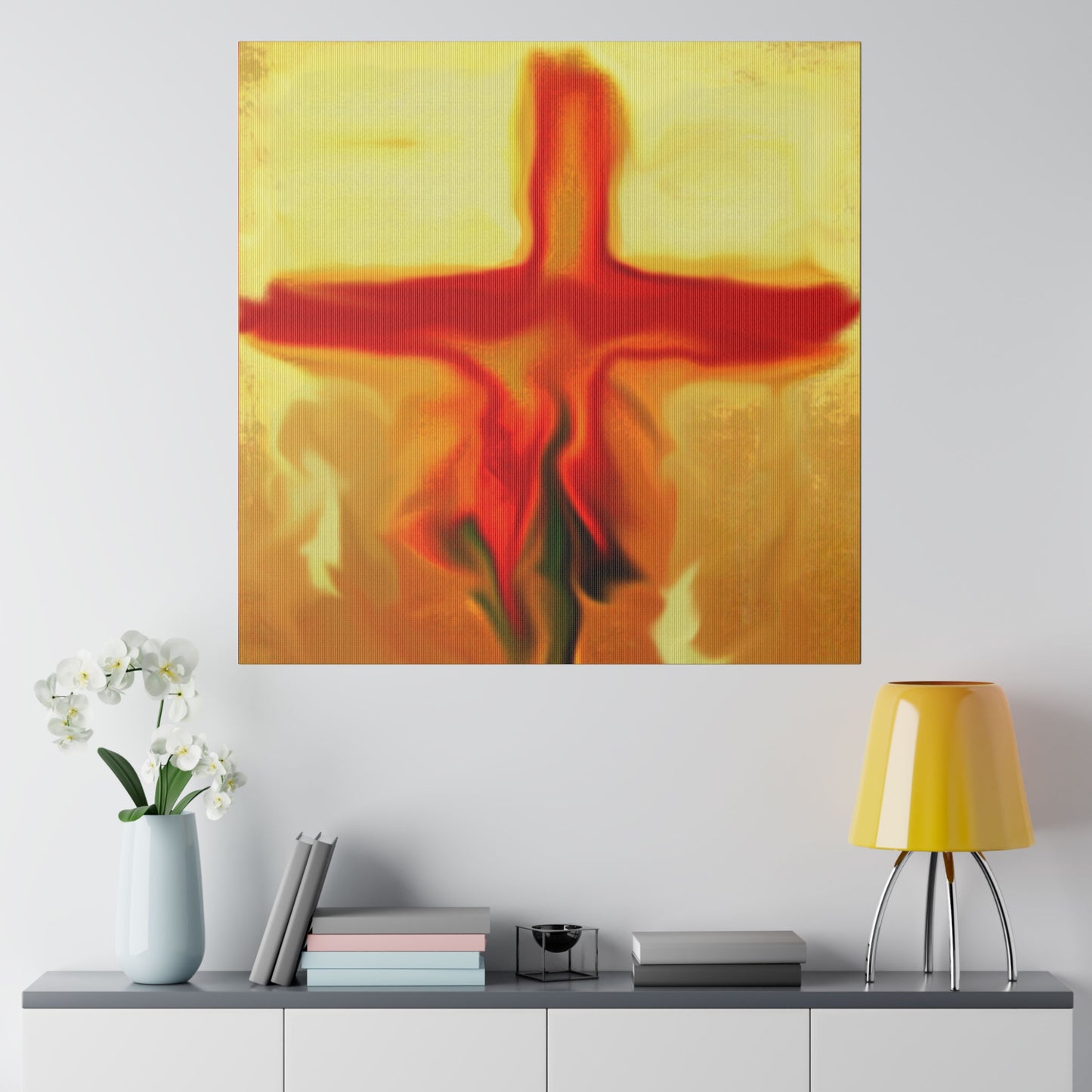 "Rose Petals - Rossouw's Inspirational Cross Art Canvas – Matte Canvas, Stretched, 0.75"