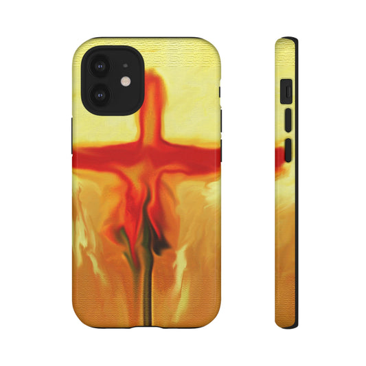 "Rose Petals - Inspirational Cross Phone Case With Dual Layer Protection"