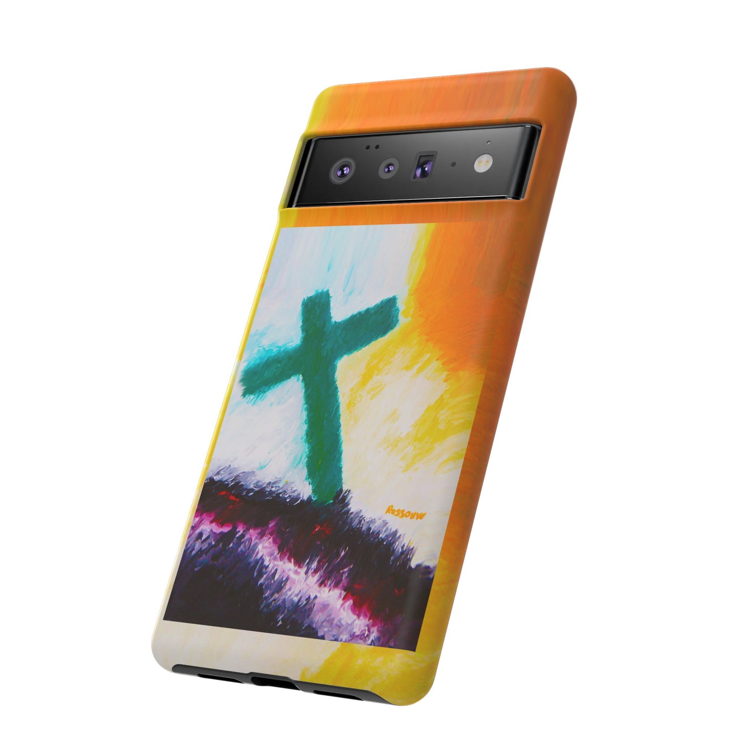 "Sunrise - Divine Cross Protective Phone Case"