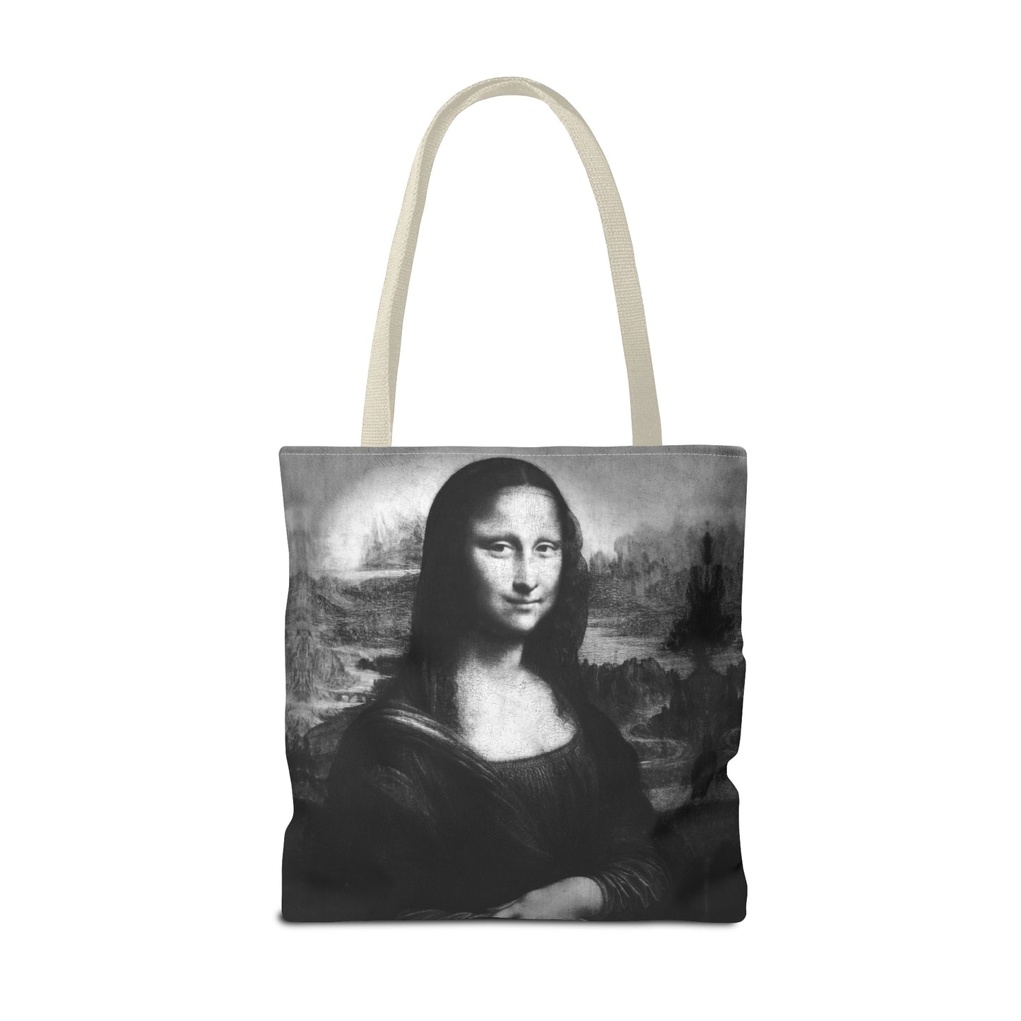 Mona Lisa (B&W) Tote Bags - Designer Fashion Accessory