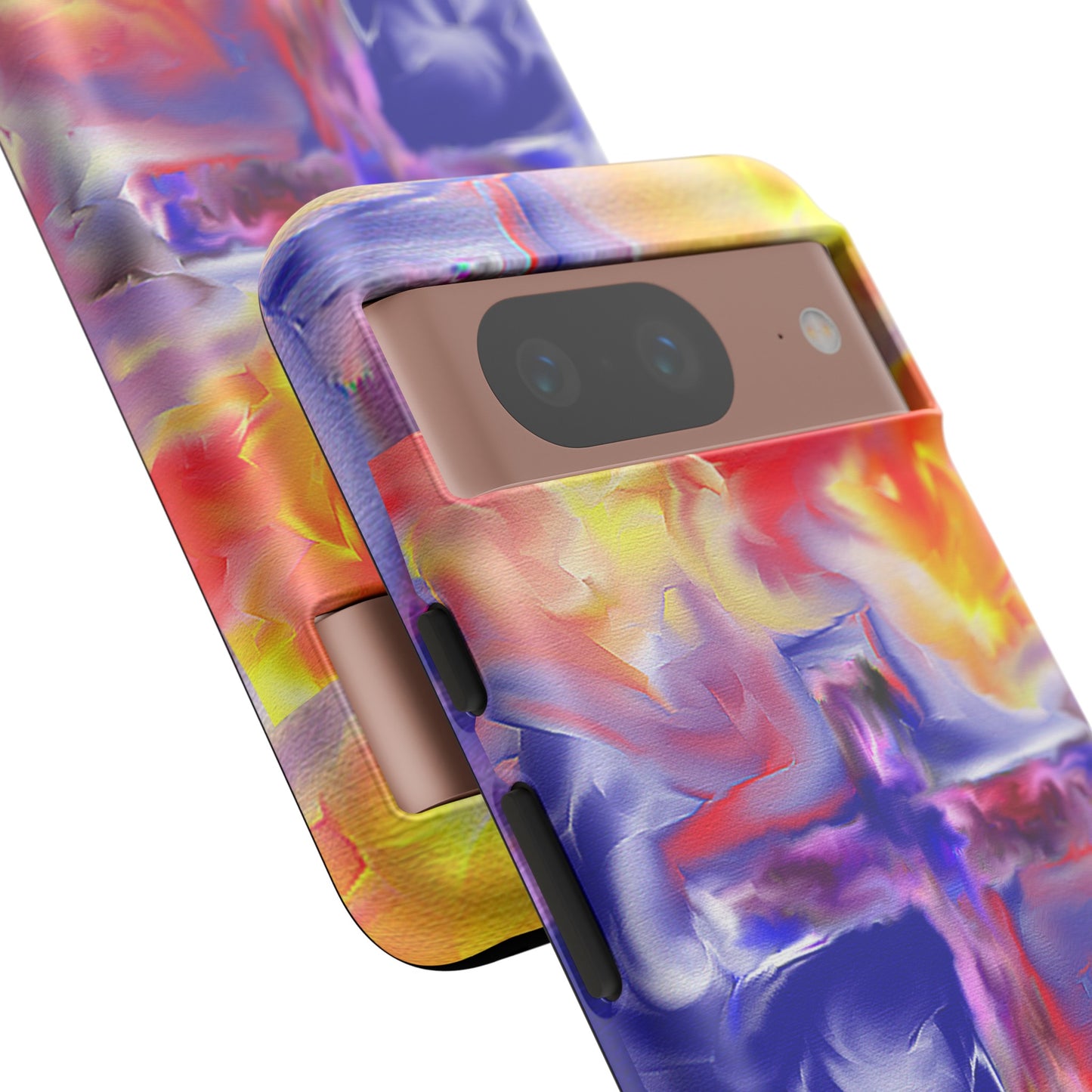 "Golden Rainbow - Divine Cross Protective Phone Case"