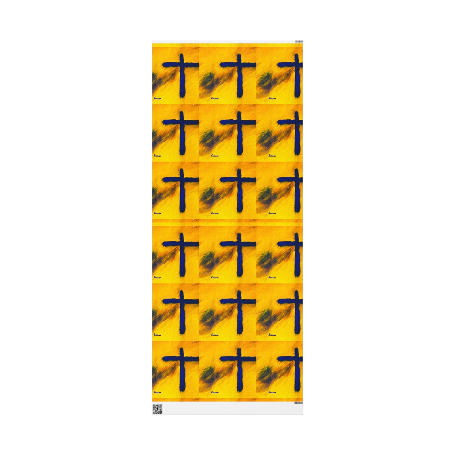 “Blue Falcon - Cross Art Wrapping Paper – Gift Wrap"