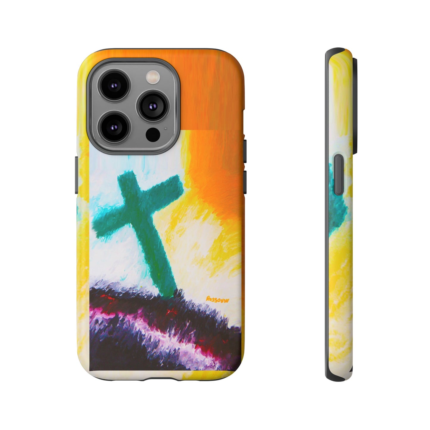 "Sunrise - Divine Cross Protective Phone Case"