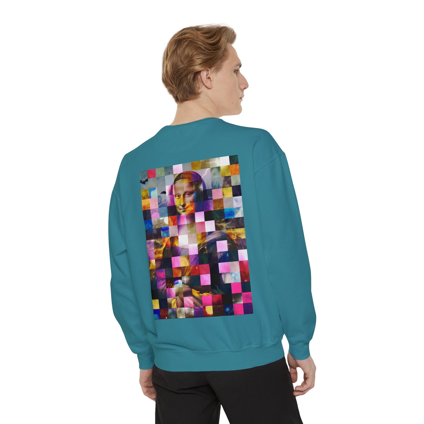 Mona Lisa (In Lights): Luxurious Unisex Garment-Dyed Sweatshirt