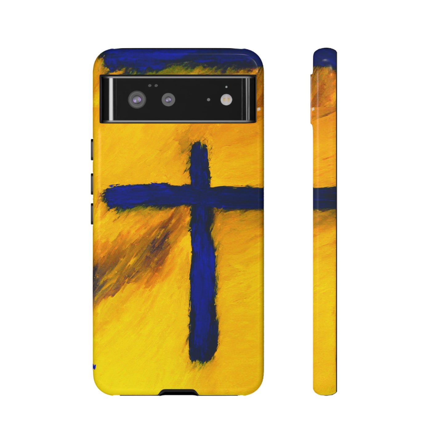 "Blue Falcon - Divine Cross Protective Phone Case"