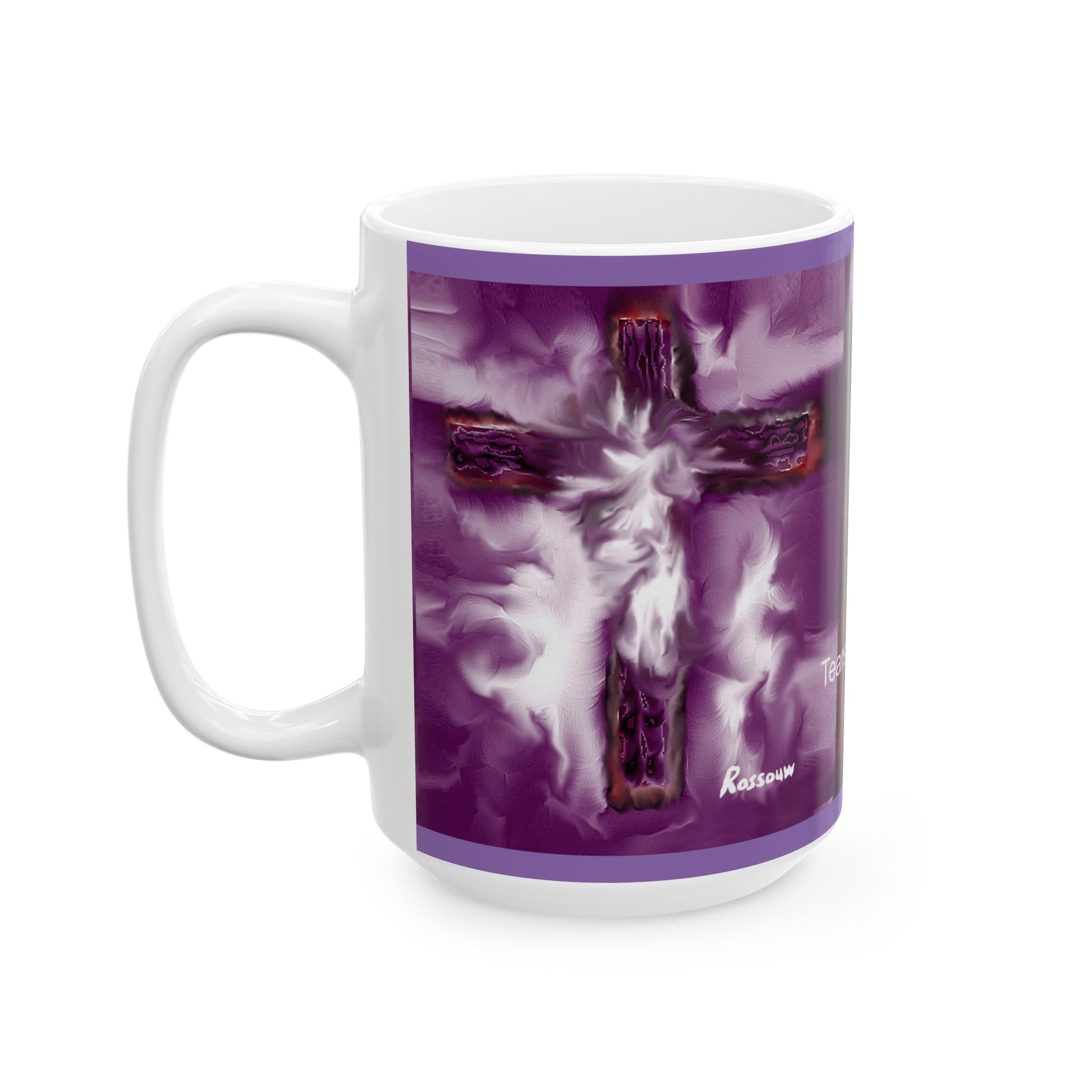 Tears Of An Angel - Inspirational Cross Art Ceramic Mugs – Start Your Day Right