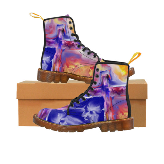 Women's Canvas Boots | Cross Design by Rossouw - Unique Shoes