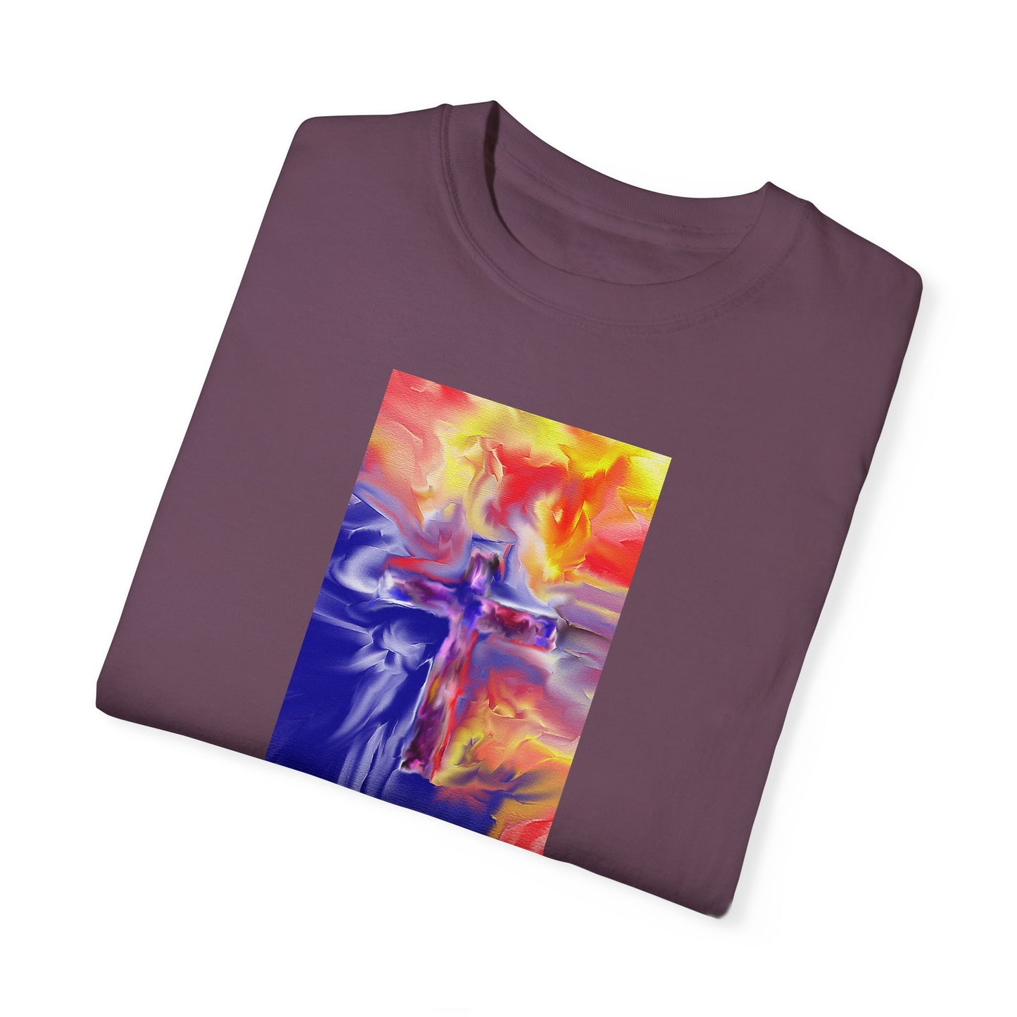 “Golden Rainbow - Spiritual Art Unisex Dyed T-Shirt – Comfort Colors 1717"