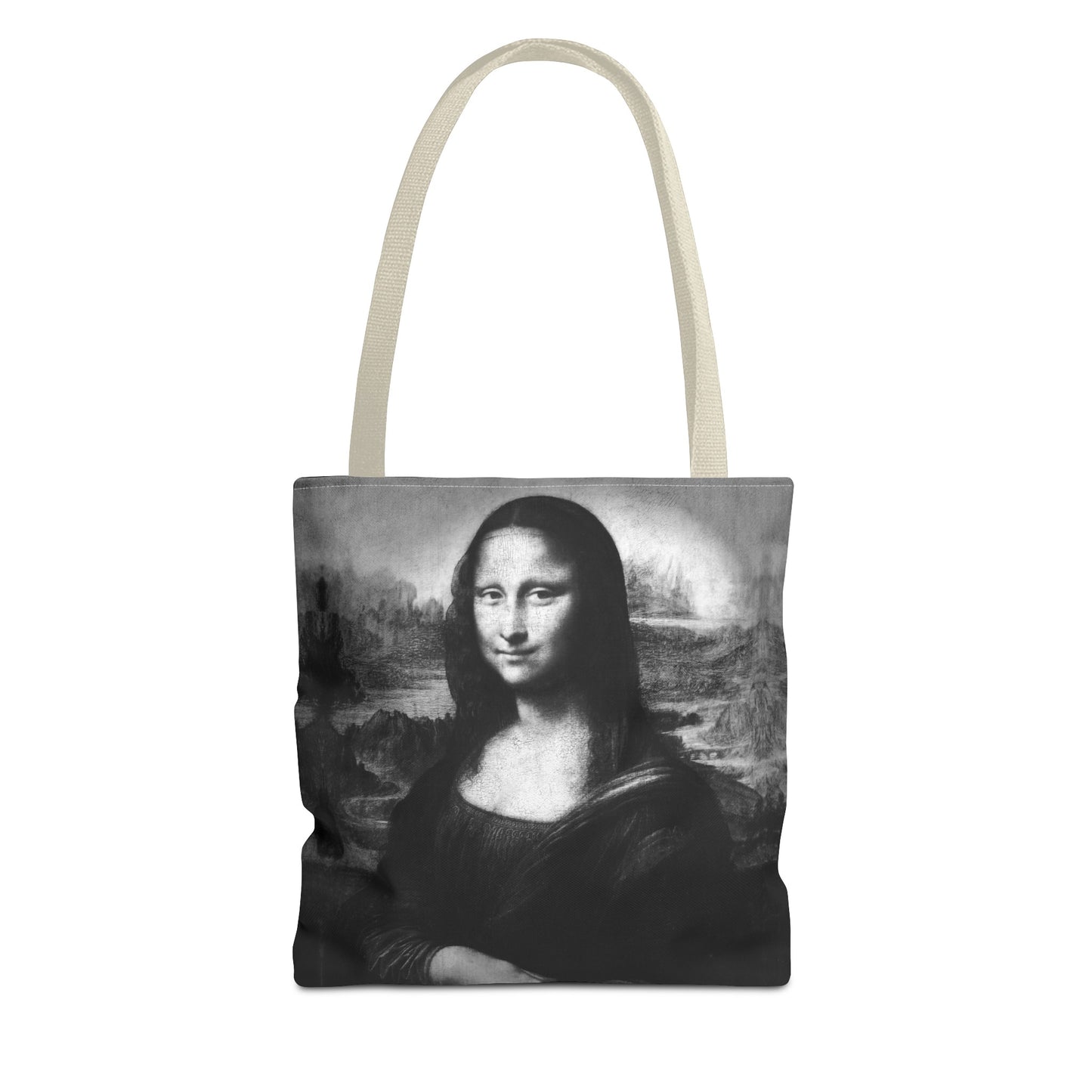 Mona Lisa (B&W) Tote Bags - Designer Fashion Accessory