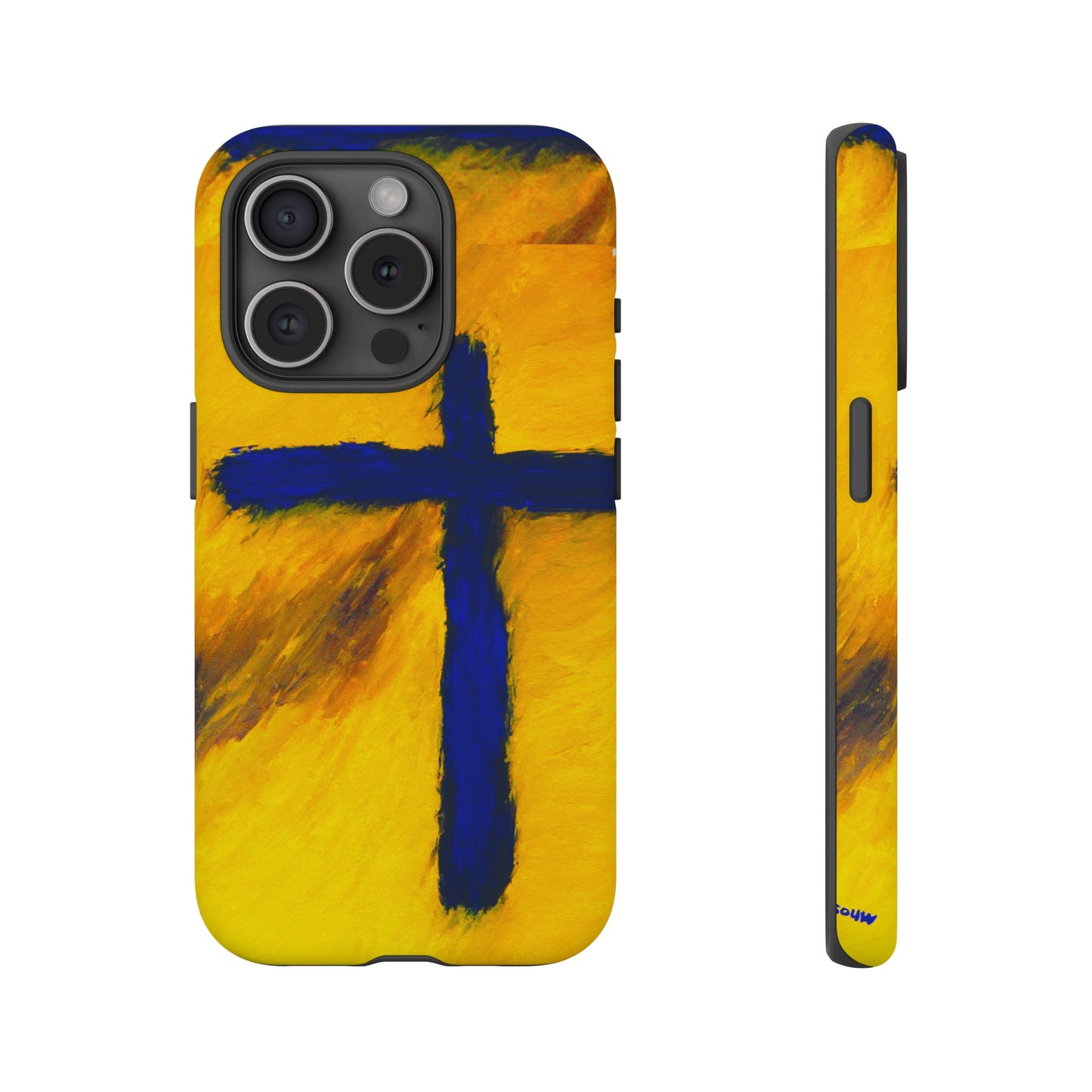 "Blue Falcon - Divine Cross Protective Phone Case"