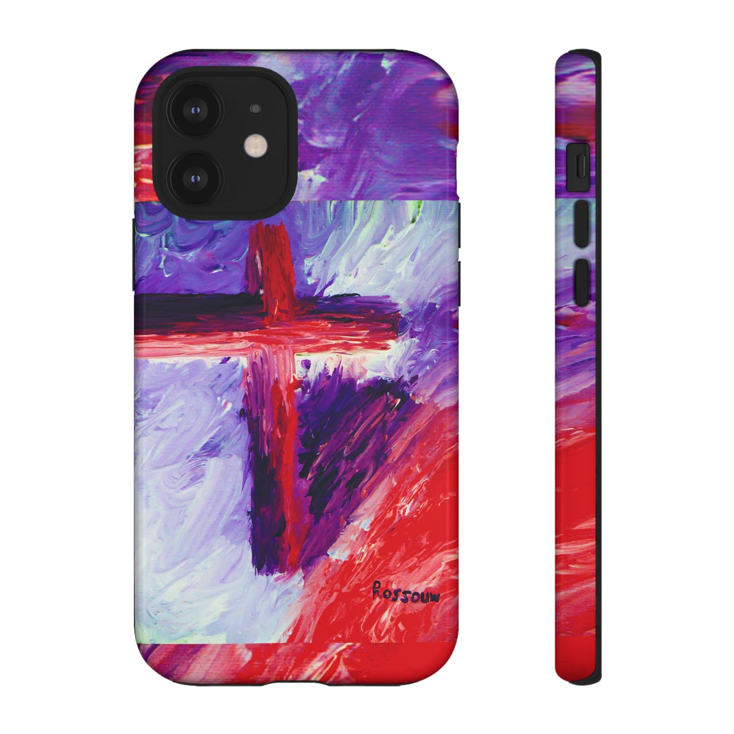 "Candy Skies - Divine Cross Protective Phone Case – Dual Layer Protection"