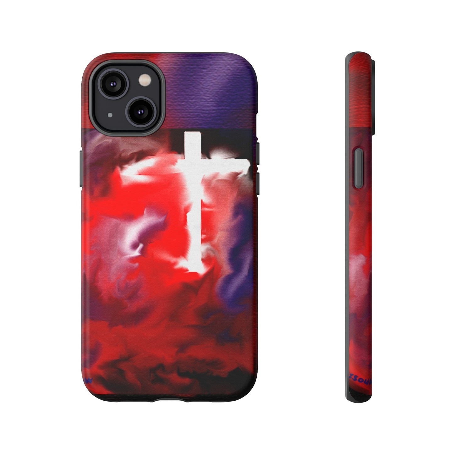 "Above The Light - Cross Art Protective Phone Case"