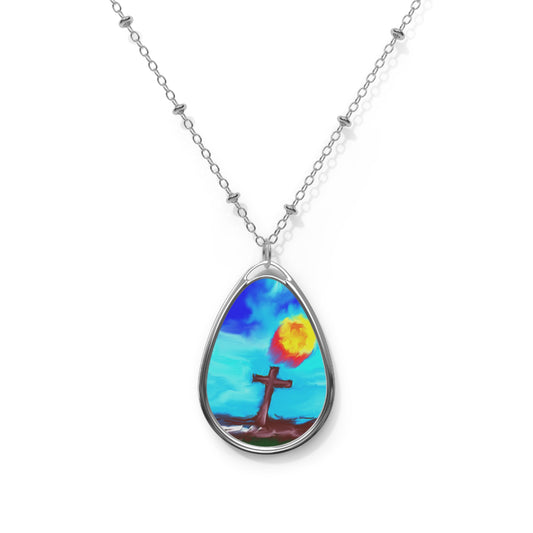 Sunlight - Inspirational Ellipse Pendant | Necklace 