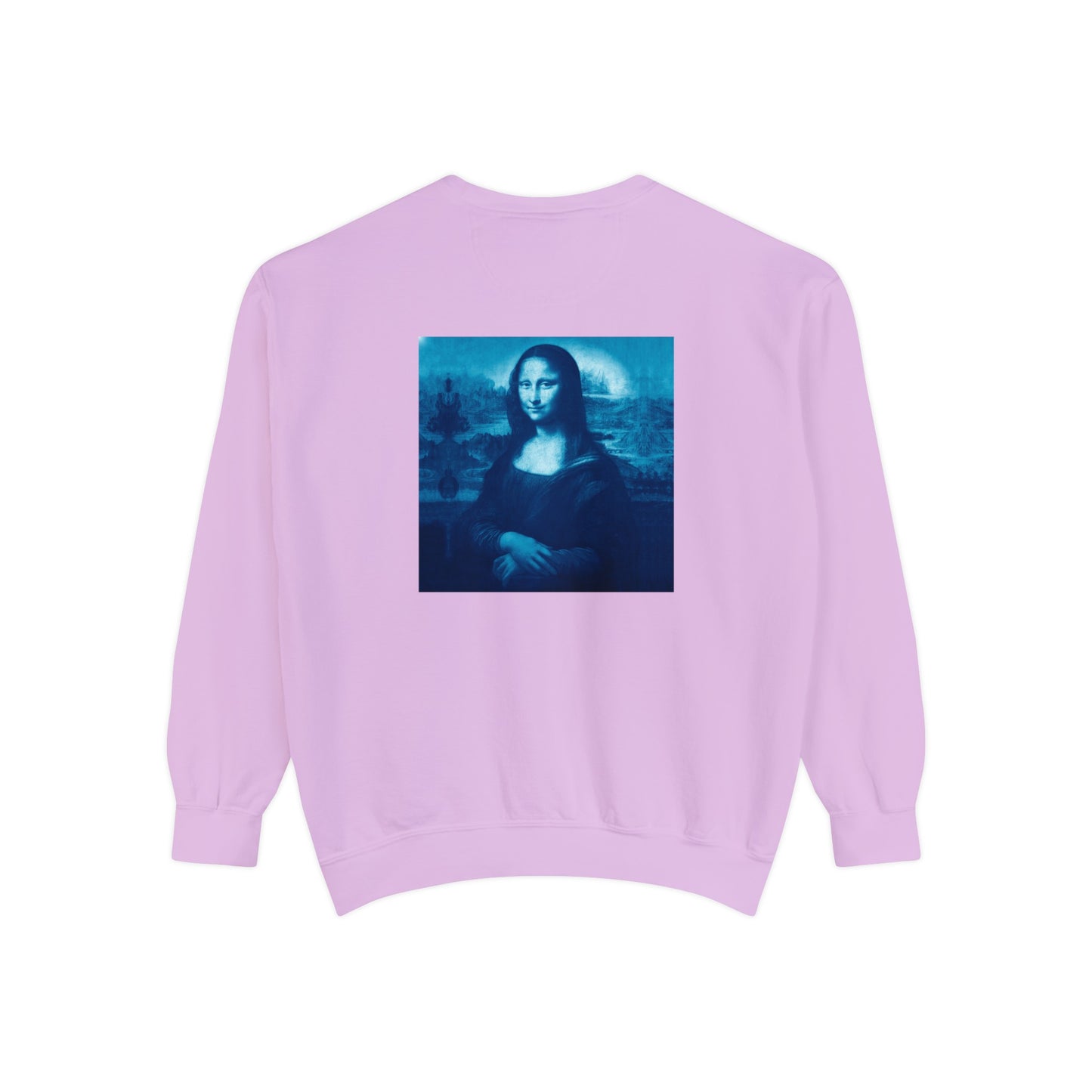 Mona Lisa (blue): Luxurious Unisex Garment-Dyed Sweatshirt