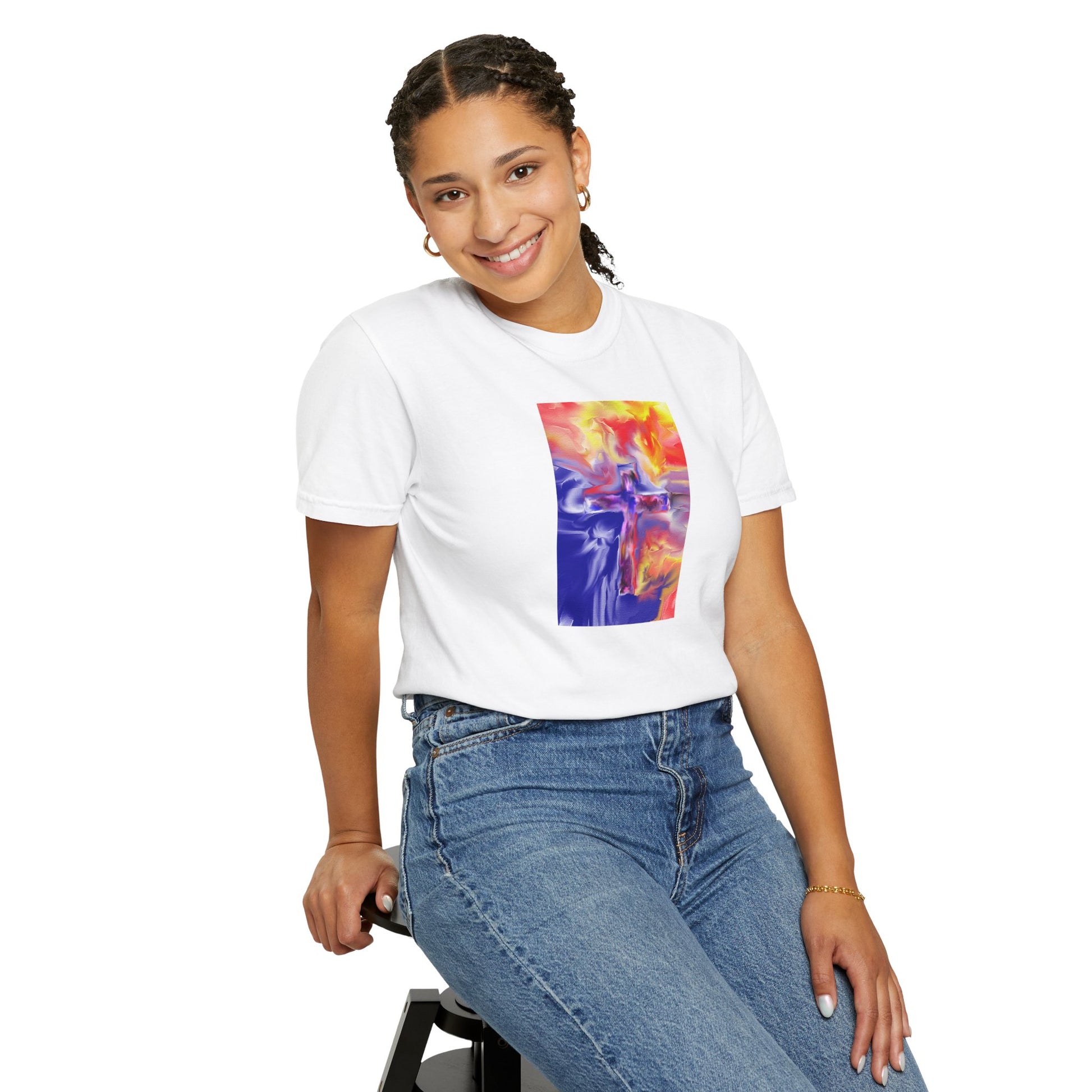 Golden Rainbow - Spiritual Art Unisex Dyed T-Shirt – Comfort Colors