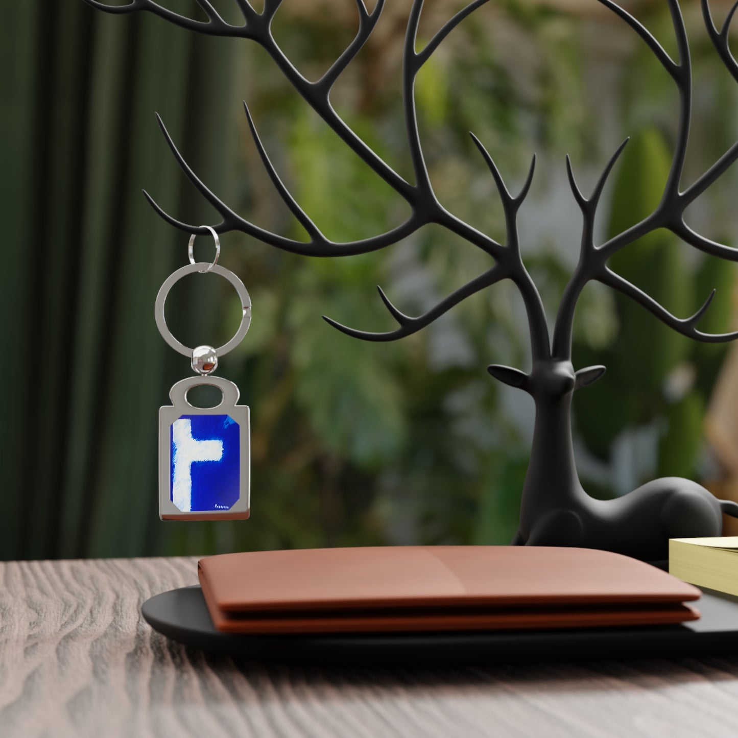 "Shadow Self - Keyring With Cross Art"