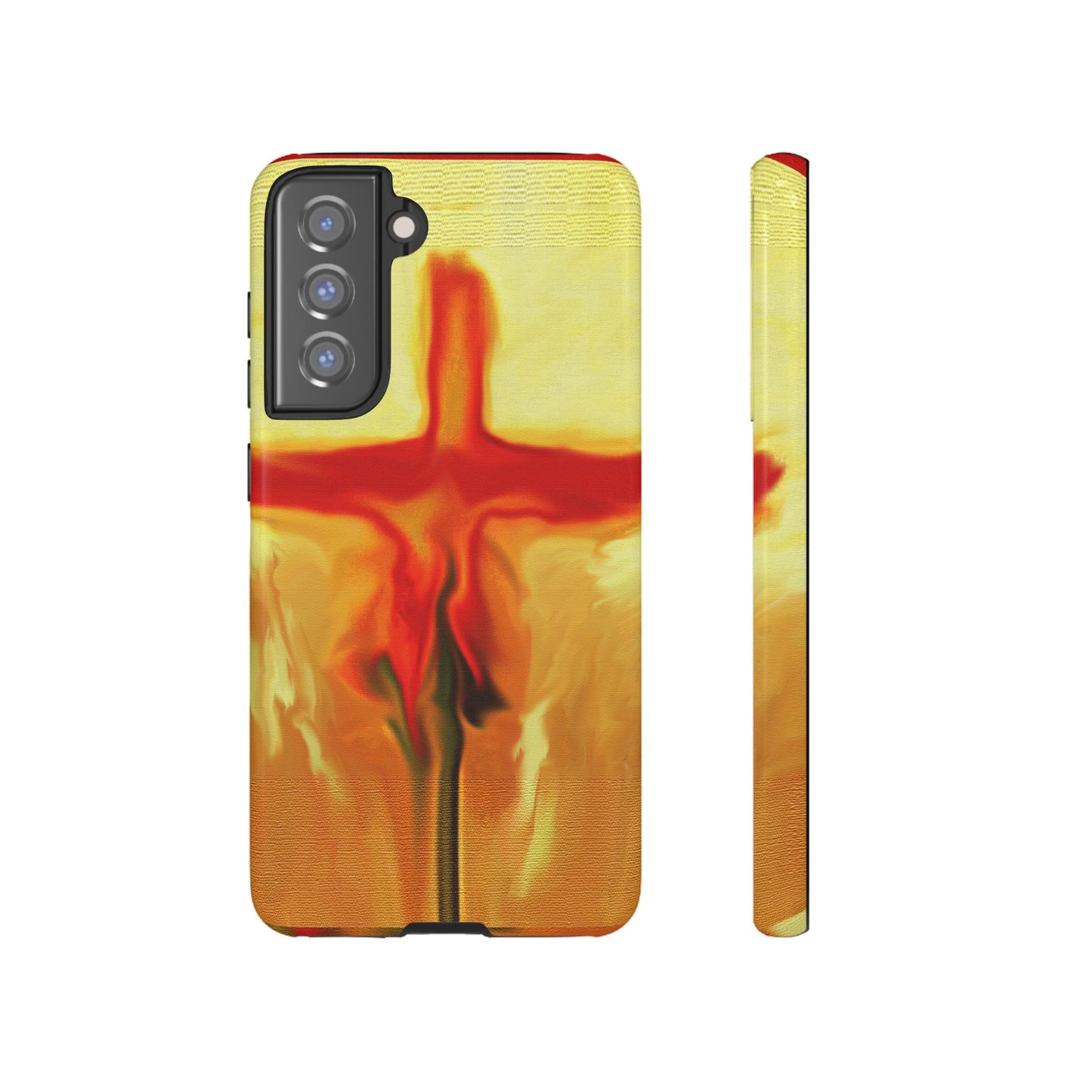 "Rose Petals - Inspirational Cross Phone Case With Dual Layer Protection"