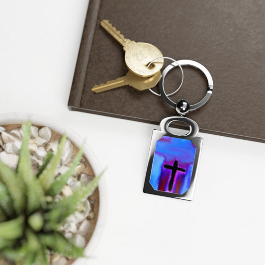 "Take Flight - Prayer Keyring With Cross Art"