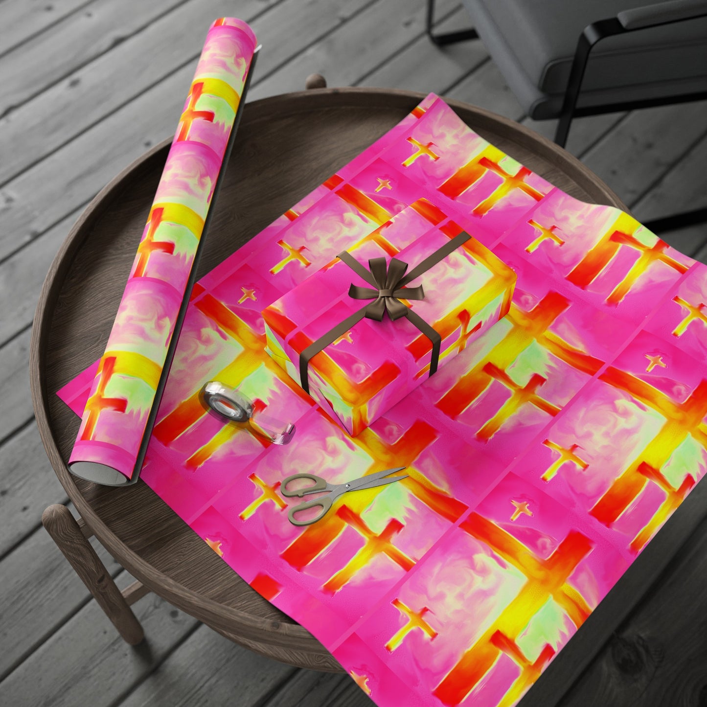 “Dream Visions (Pink) - Christmas Art Gifts - Wrapping Paper"