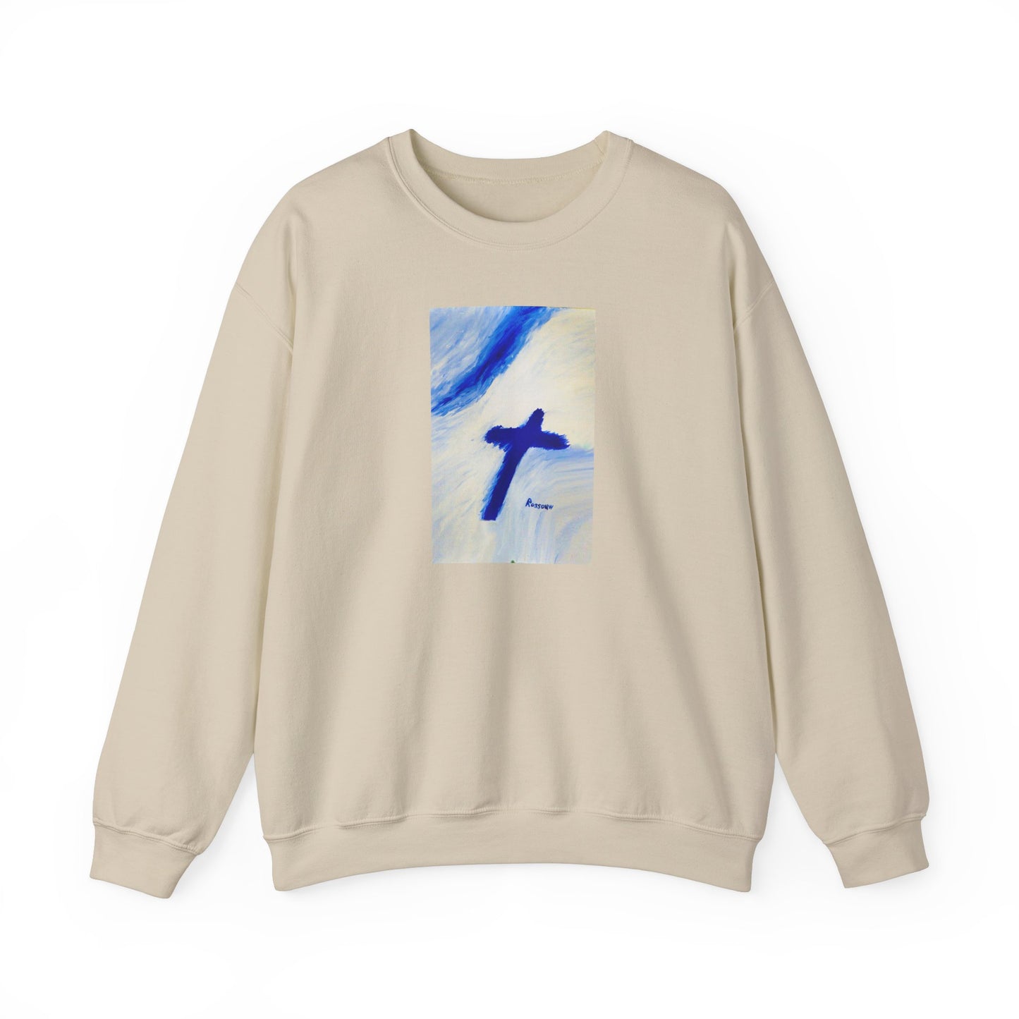 "Songbird - Enlightened Spirit Crewneck Sweatshirt – Cross Painting”