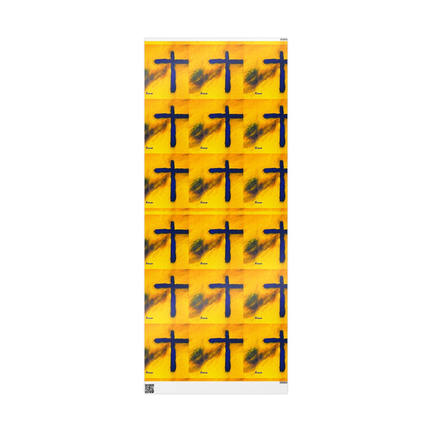 “Blue Falcon - Cross Art Wrapping Paper – Gift Wrap"