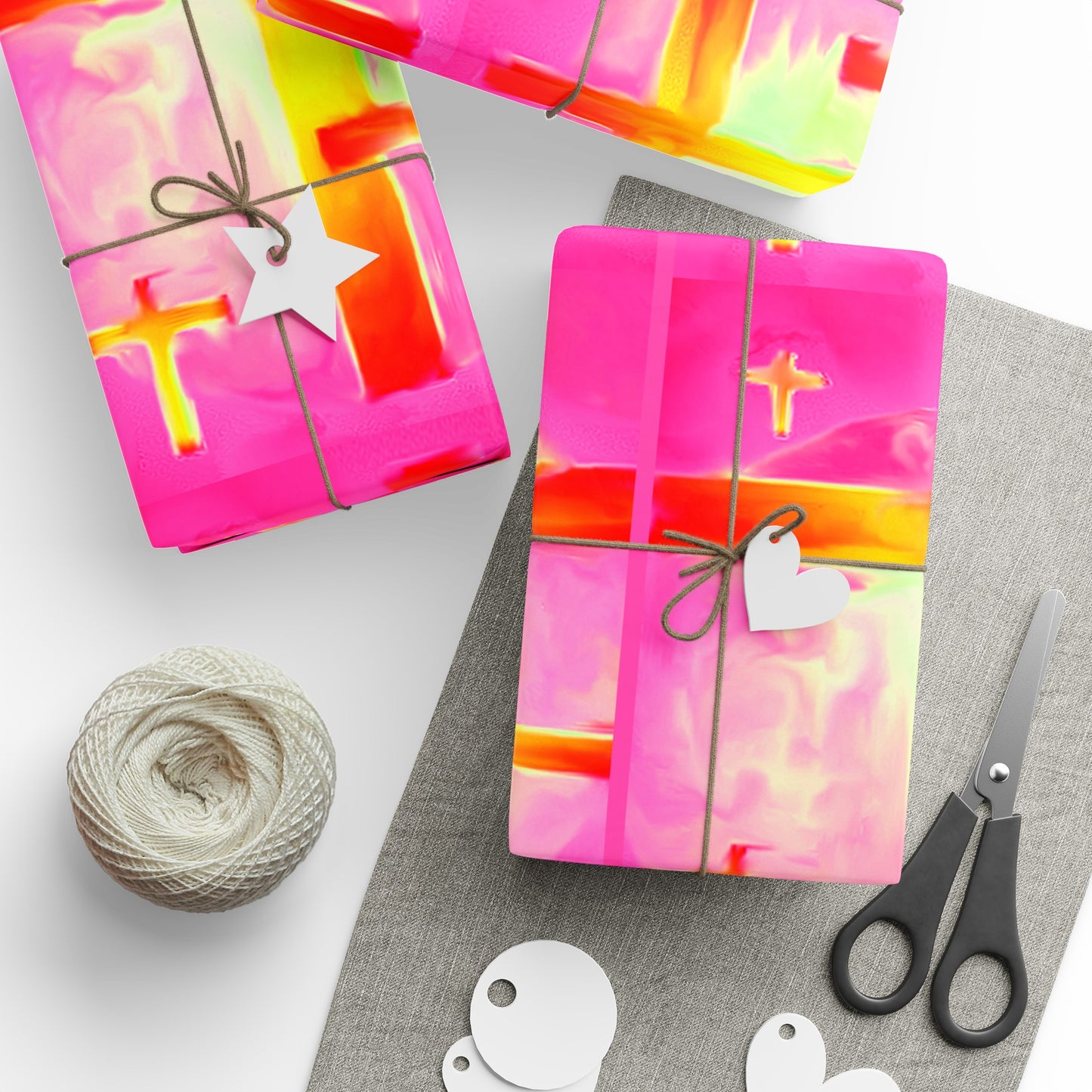 “Dream Visions (Pink) - Christmas Art Gifts - Wrapping Paper"