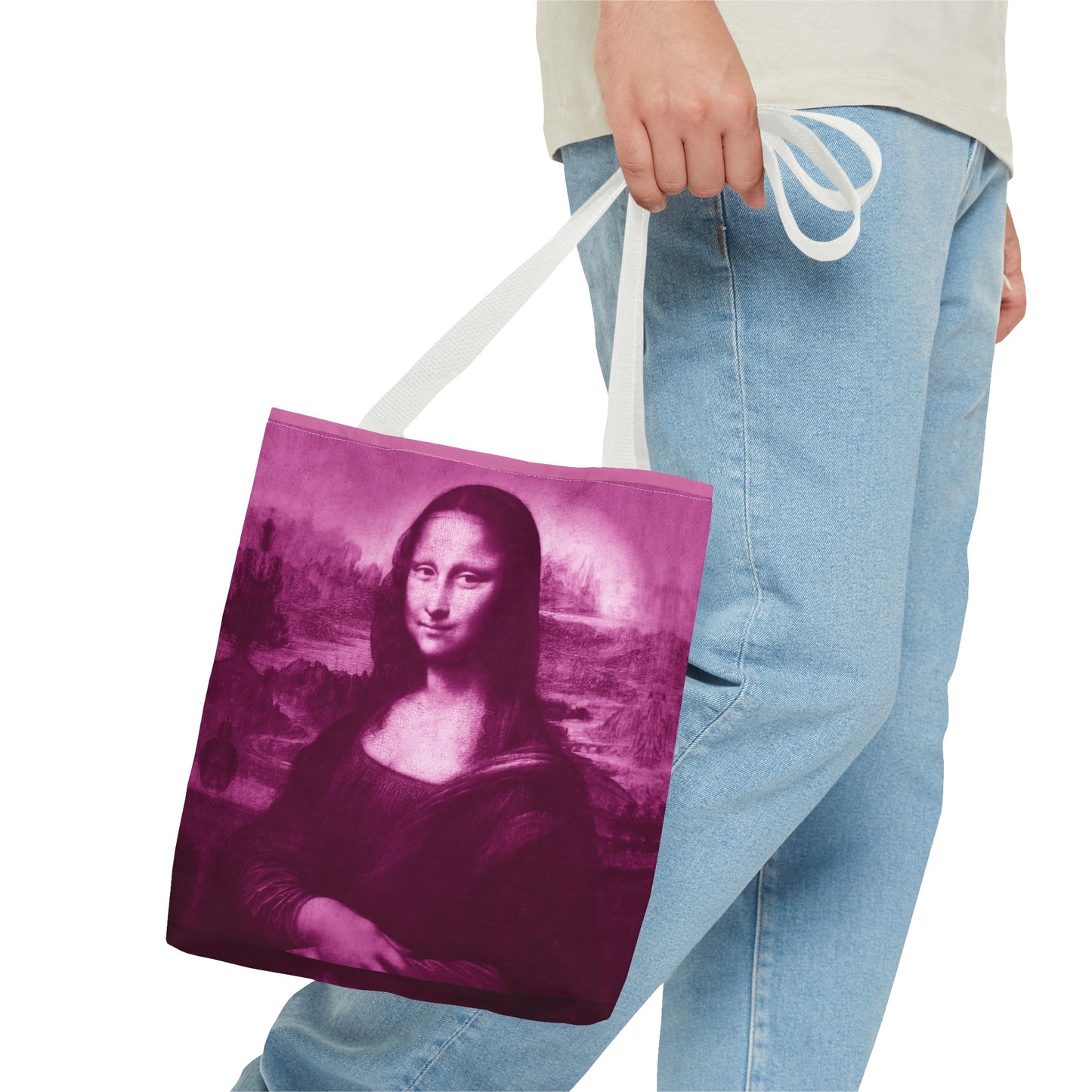 Mona Lisa (Pnk) Tote Bags: Stunning Designer Fashion