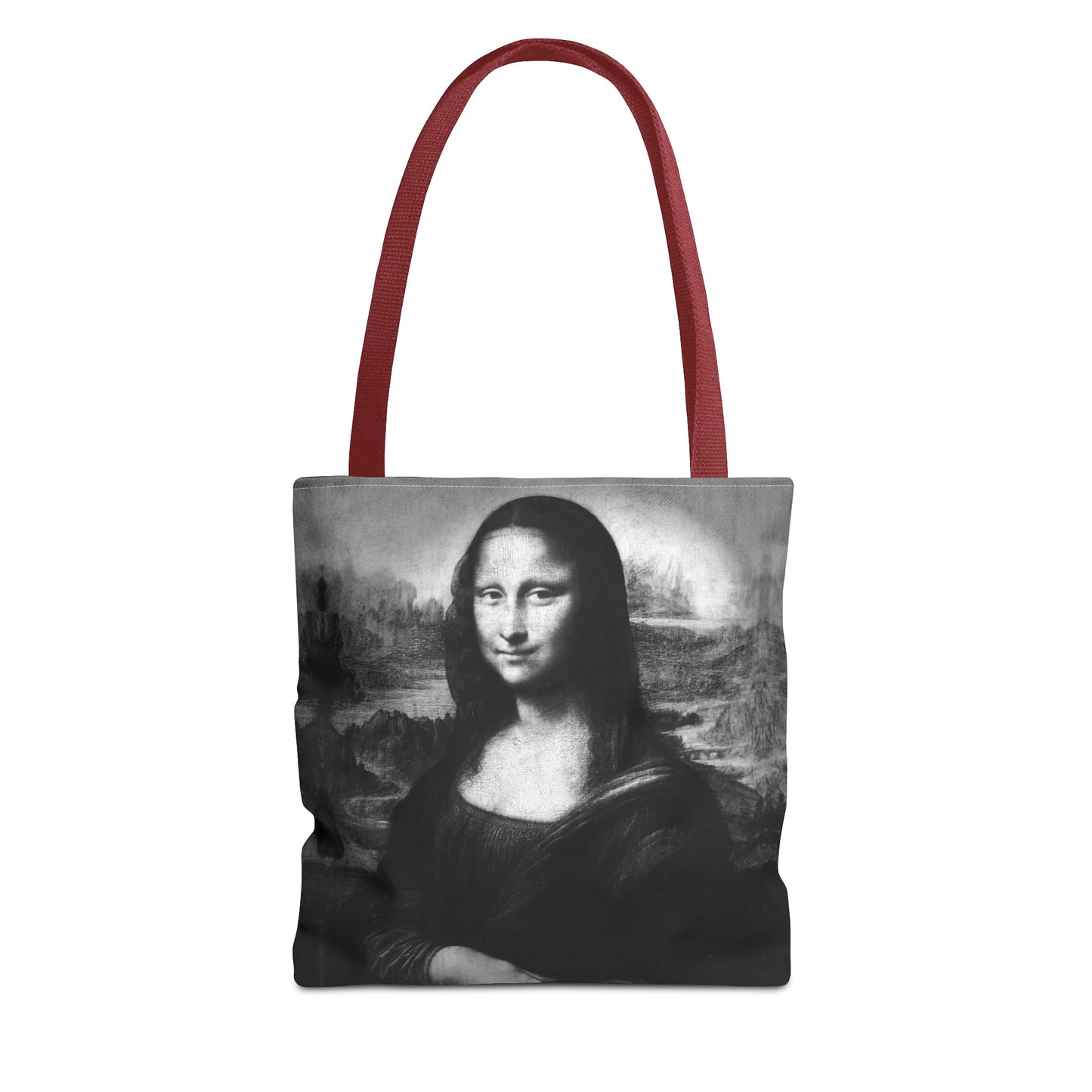 Mona Lisa (B&W) Tote Bags - Designer Fashion Accessory